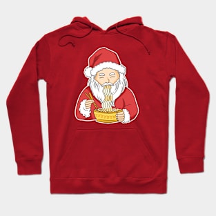 Cartoon Santa Eating Ramen Hoodie